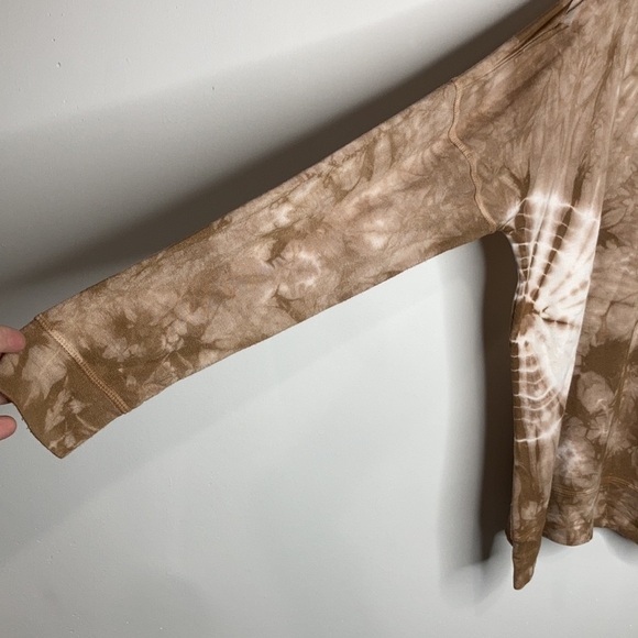 PPLA Petra cold shoulder top tan tie dye shirt size large - Picture 3 of 8